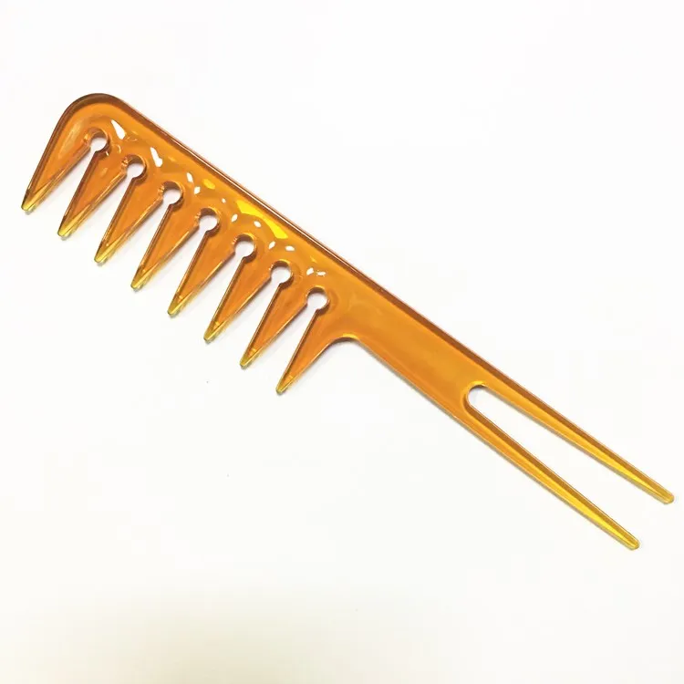 

Popular Transparent Amber Wide Tooth Pick Comb, Amber, could be customized