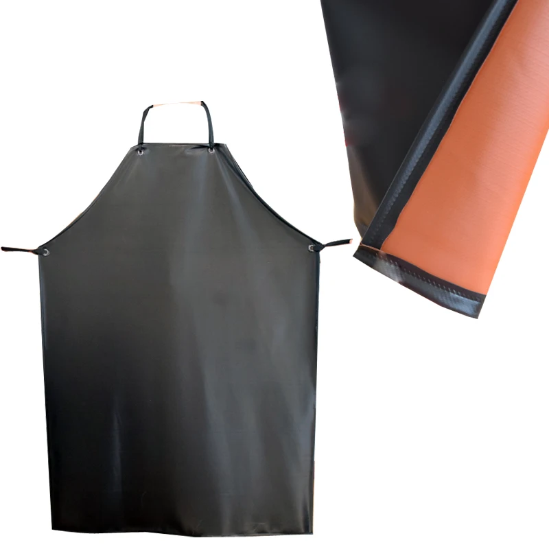 

Hot Sell Abattoir Pvc Apron Restaurant Waterproof Dishwasher Work Apron for Men Heavy Duty Long Bib PVC Apron, Custom