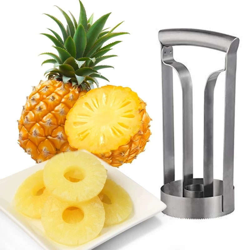

T311 Pineapple Corer Fruit Slicer Stainless Steel Parer Cutter Kitchen Gadget Fruit Cutting Tool Pineapple Core Remover