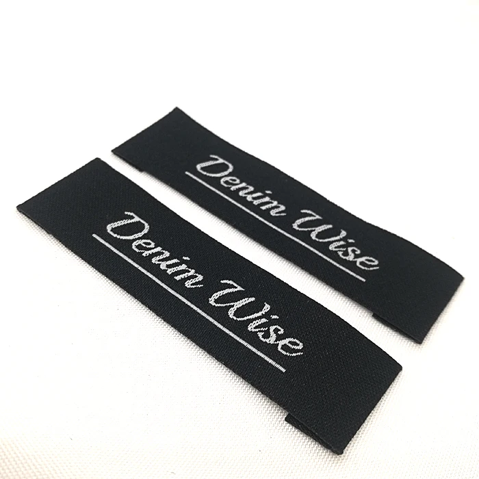 

High density cotton woven Brands Logo Clothes Factory Custom Clothing Label Woven Labels For Garments and Bags, Custom color