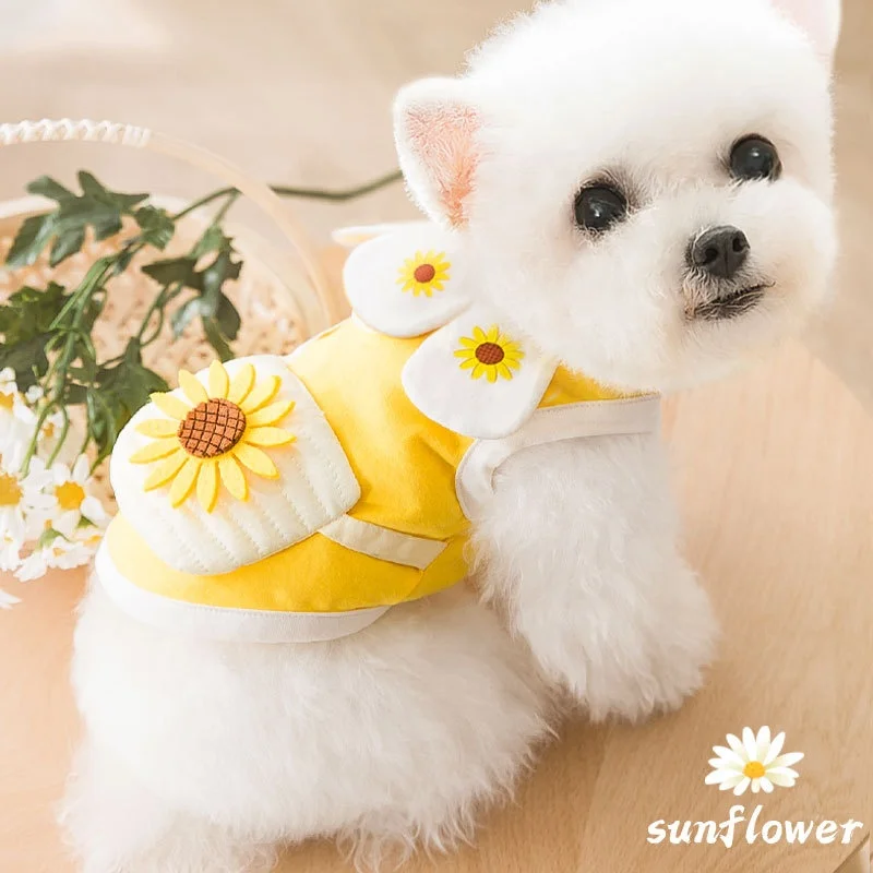

Thin Breathable Pet Clothes Fresh Beautiful Pet Shirts Dog Clothes Pet Accessories, Yellow/ blue/ pink