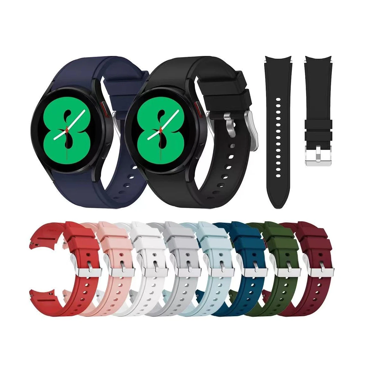 

Quick Release Watch Strap Silicone Watch Band 44mm 46mm Watchband for Samsung Galaxy Watch 4 Accessories Wristband