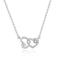 

POLIVA Women Jewelry 925 Silver Heart Necklace Dainty Adjustable Pendant Necklace