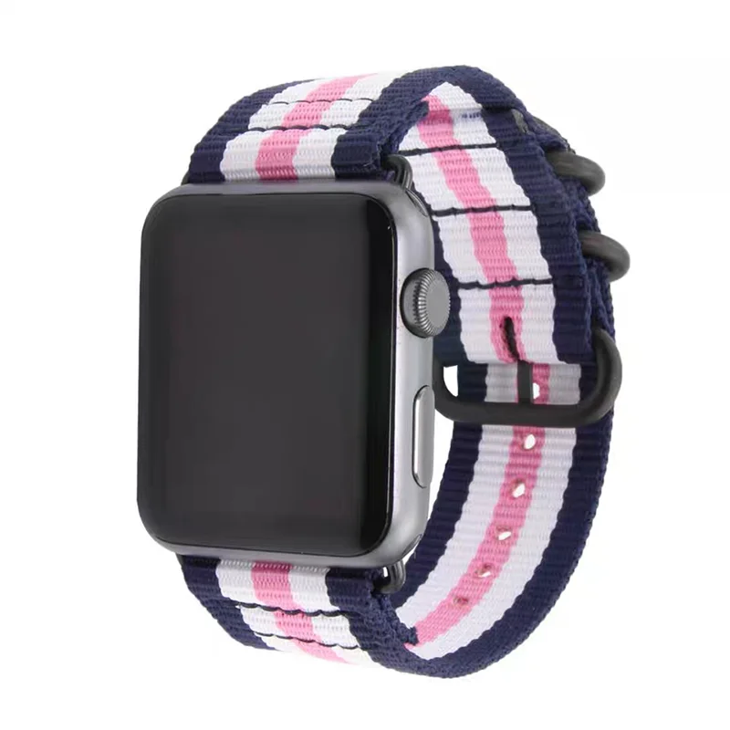 

Smart Apple Nylon Watch Strap Black 40 mm 44 mm Apple watch strap, Multi colors