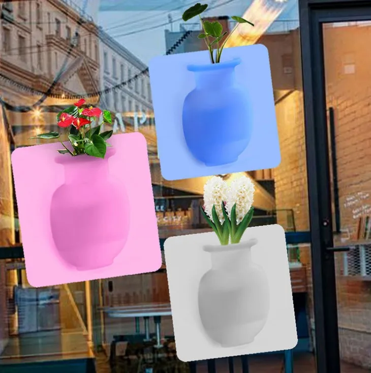 

Silicone Hanging Wall Vase Flower Vase Pot