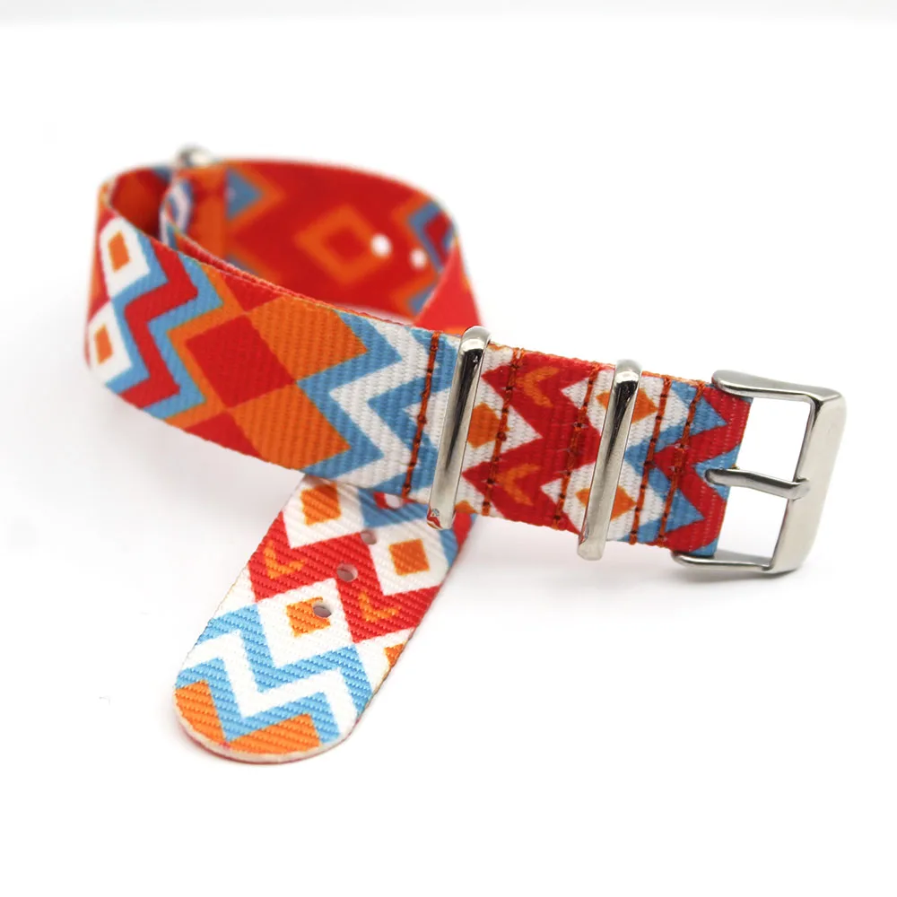 

Nationality Fashion Custom Print Nylon Watch Band Strap For Brand Nato Watch