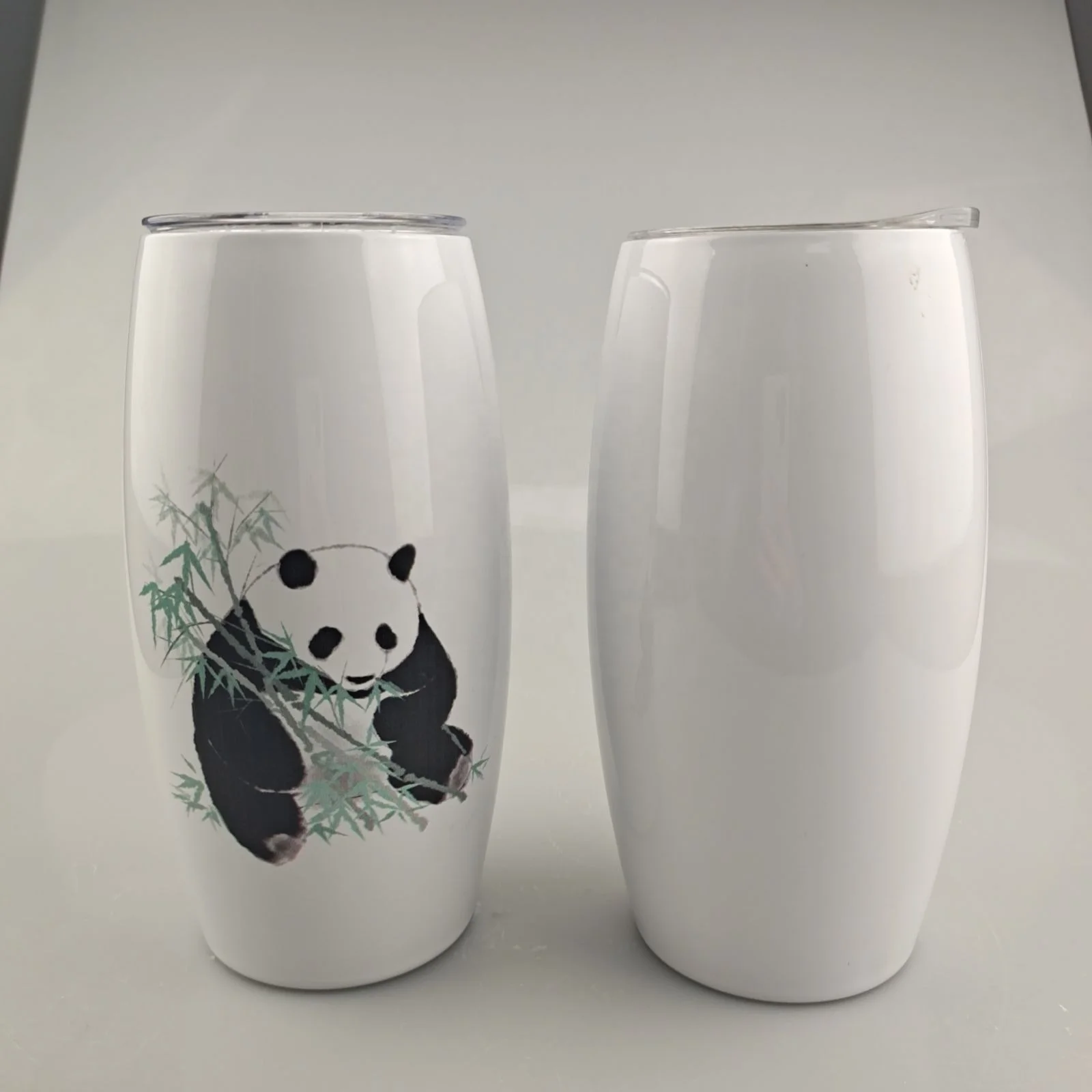 

Free shipping 20 oz egg shape tumbler stainless steel vacuum insulated water bottle double walled sublimation custom tumbler, Sublimation white/stainless steel