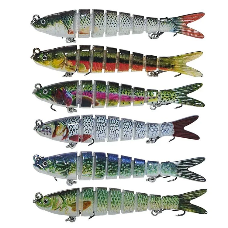 

27g 3D Printing Fishing Lure LD8H-01 8 segment herring type bait soft wobbler fishing lure, 20 color available