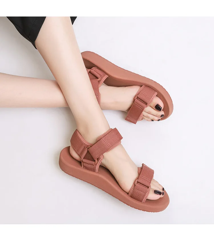 

SP305 2021 new flat fashion summer rubber sport sandal beach shoes for women, Picture shows