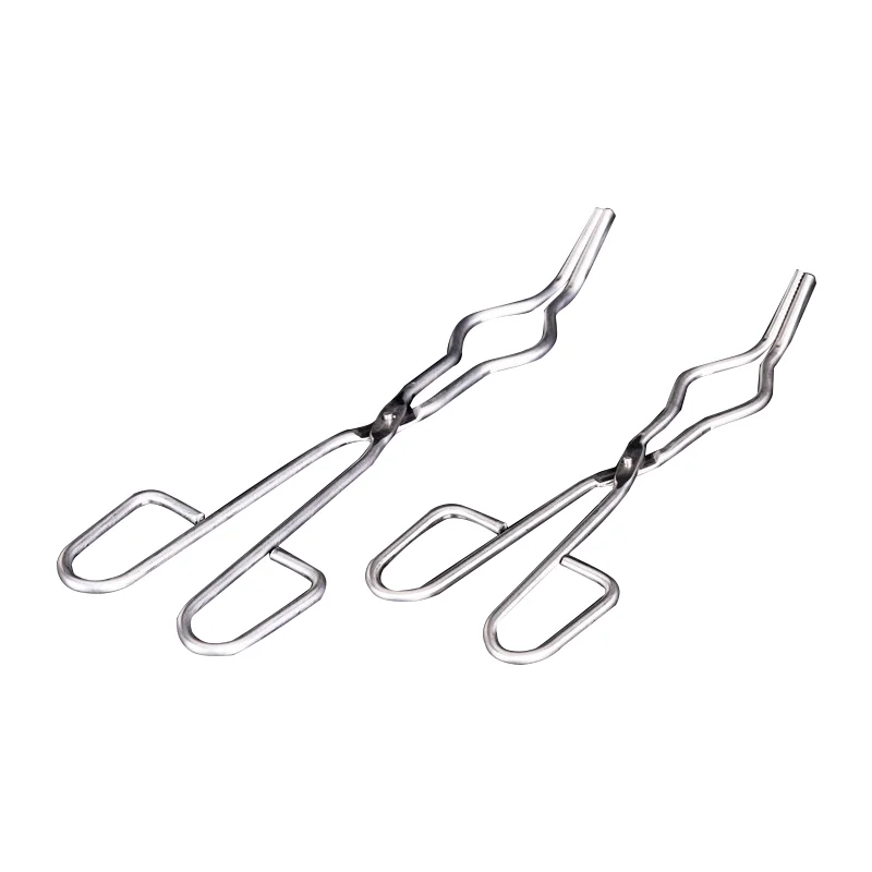 con puntas rectas de proa suministros de laboratorio de metal Abrazadera de sujeci/ón de vaso de acero inoxidable serradas Pinzas para crisol de 40 cm