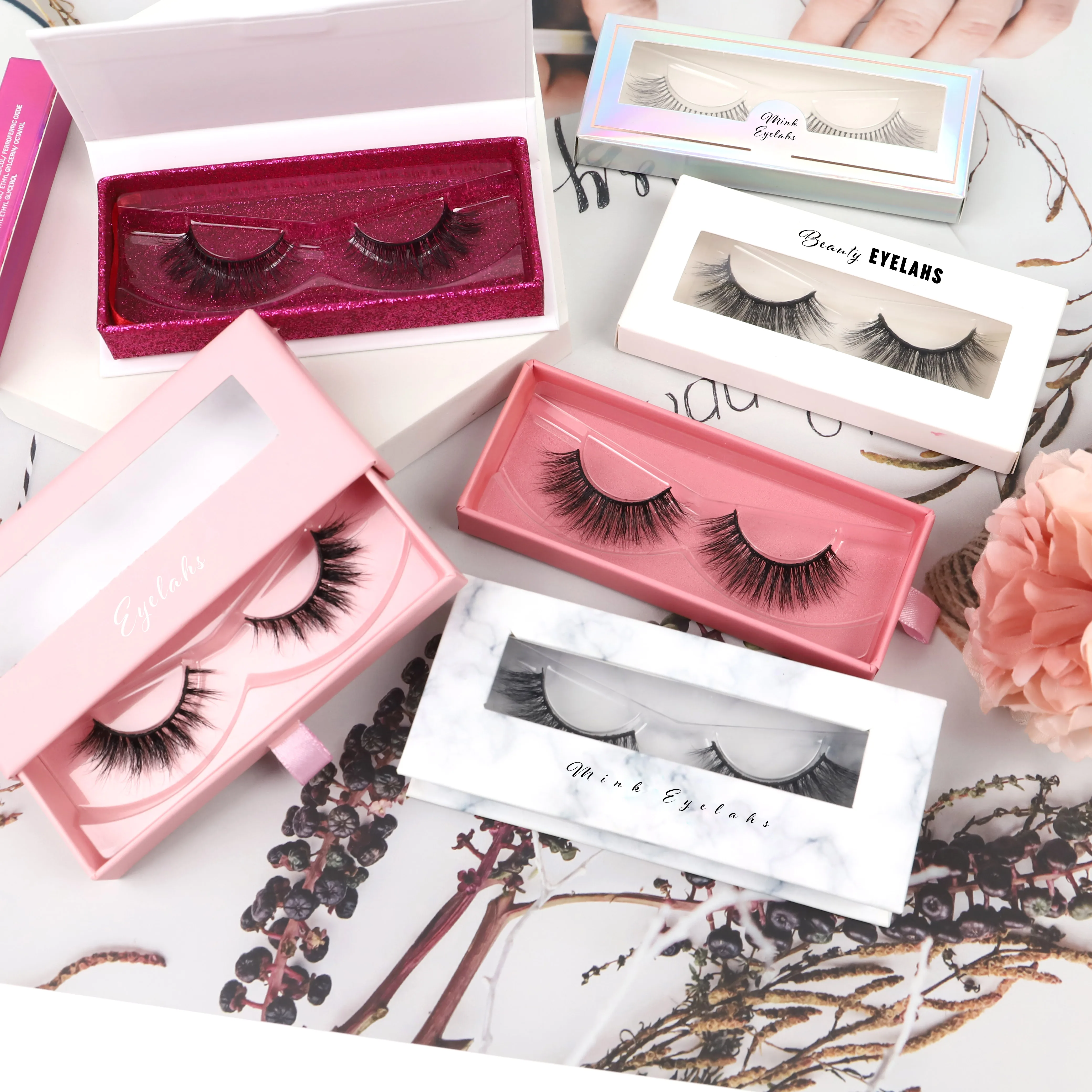 

Wholesale 3D Mink Natural Style Eyelashes Private Label Mink Eyelashes