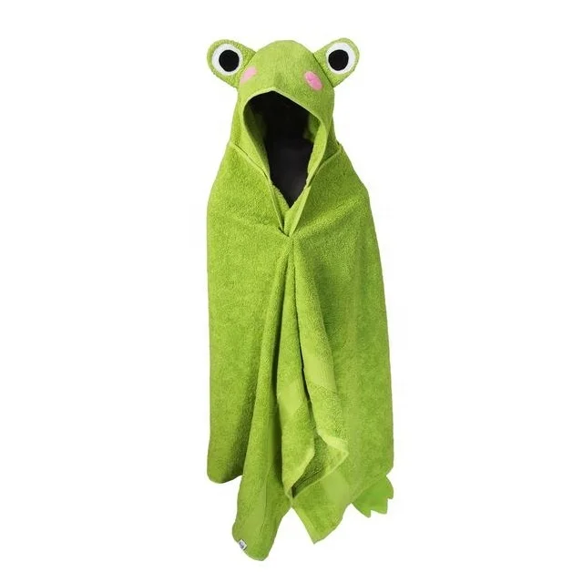 Bright Green Color Frog Face Hooded New Born Baby And Toddler Towels Buy Baby Bath Towels