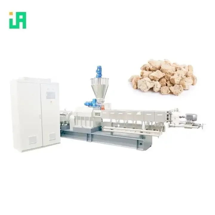 African Popular Vegan Soya Protein Textured Food Production Line Double-screw Extruder and Multi-layer Dryer