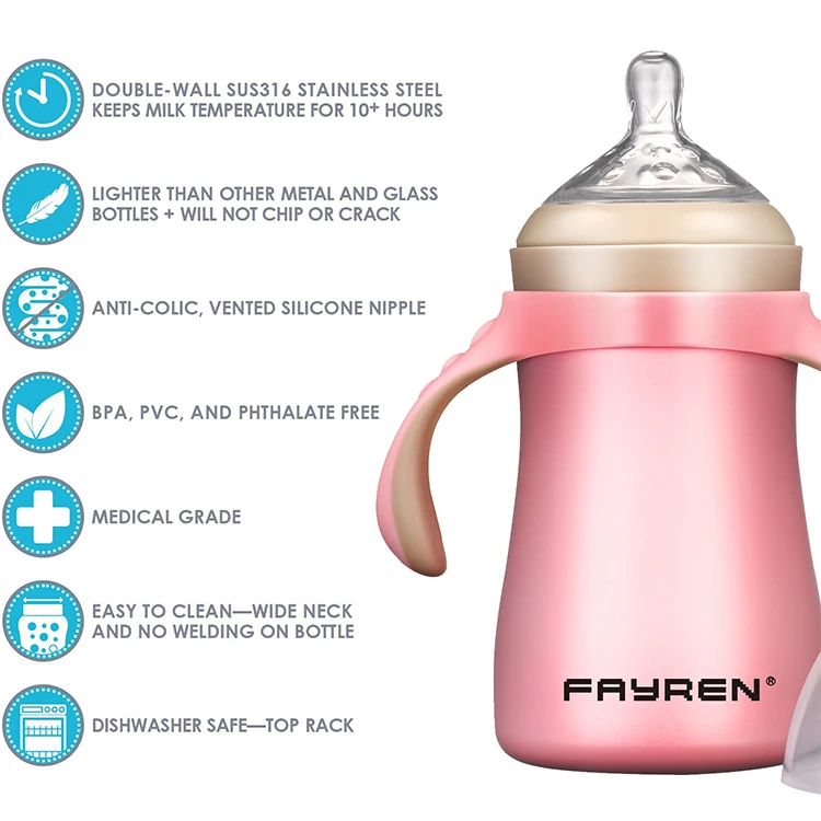 Stainless Steel BPA Free Baby Bottles