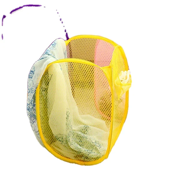 

Large Multicolor Folding Dirty Clothes Basket Mesh Dirty Clothes Basket