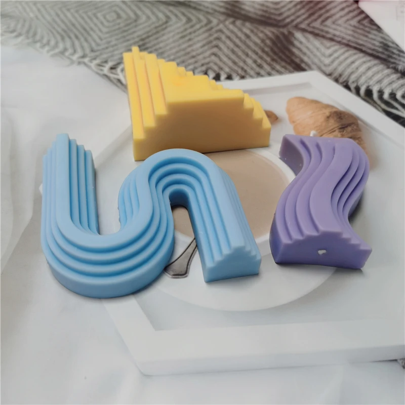 

Geometric Shaped Strip Silicone Candle Mold Curve Candle Mold