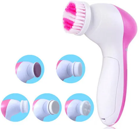 

Top 10 Best Selling Products Electric Face Cleaners Silicone Cleansing Brush 5 Heads, Pink/customized