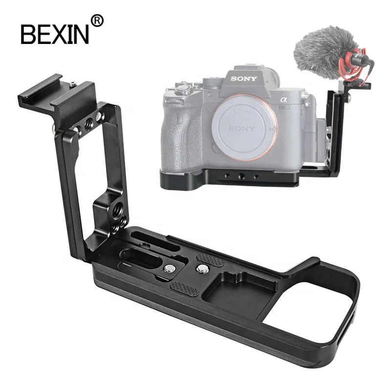 

BEXIN camera body hand grip L shaped bracket vertical video shoot holder quick release L plate for sony A73 A7M3 A7R3 A7III