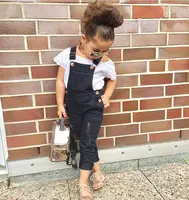 

2pcs Fashion Girls Clothing Set 2019 Summer Baby Girls Clothes White Top +Denim Hole Pant Children Clothing