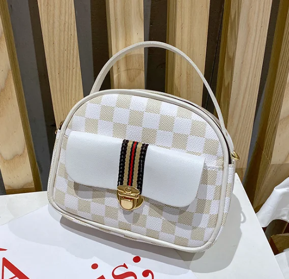 

2021 new fashion messenger bag checkered crossbody shoulder bag for women