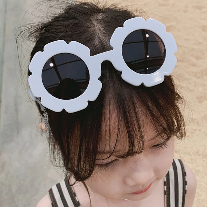 

Cute Designer Flower Shape Frame Little Girls Plastic Party Summer Sunglasses Kids Sunglasses