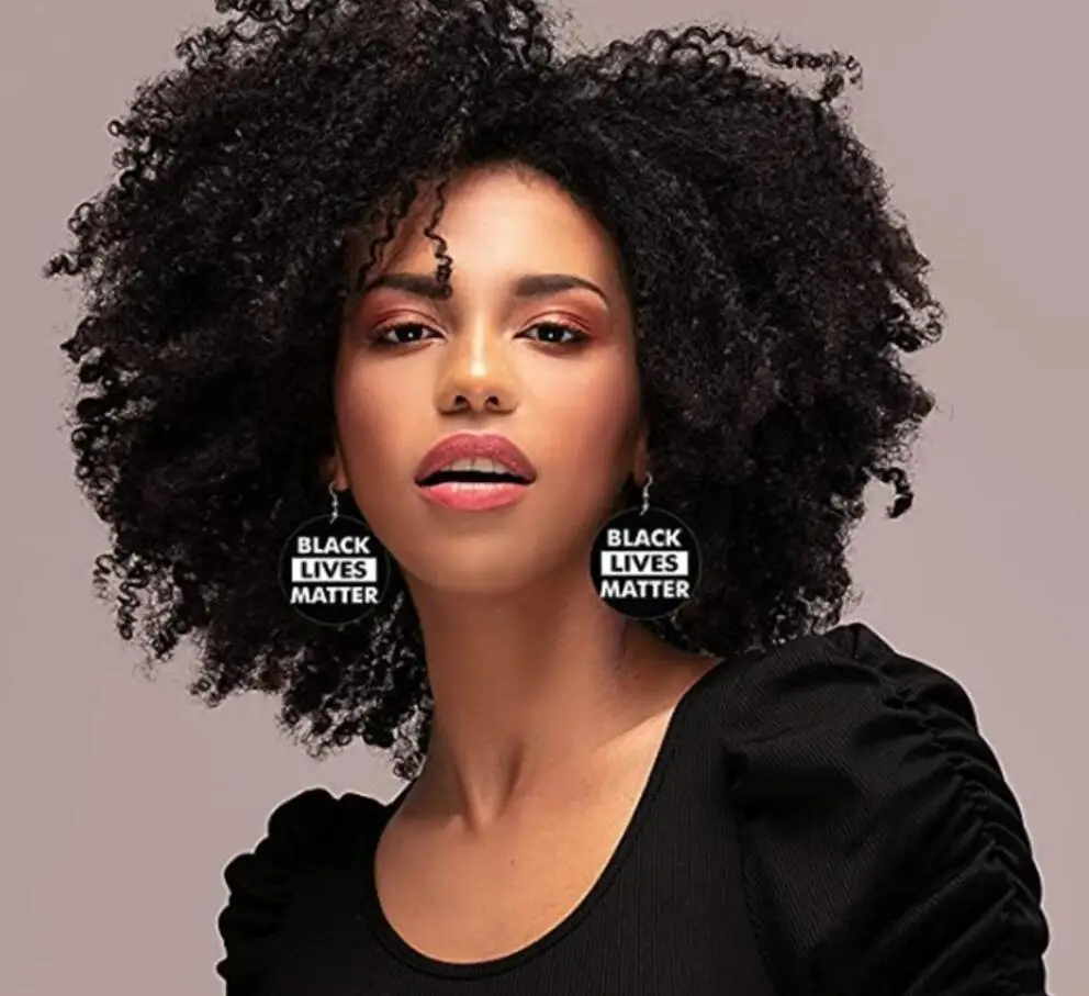 

African Woman Wood Earrings african earrings Round Wooden Earrings Jewelry, As picture