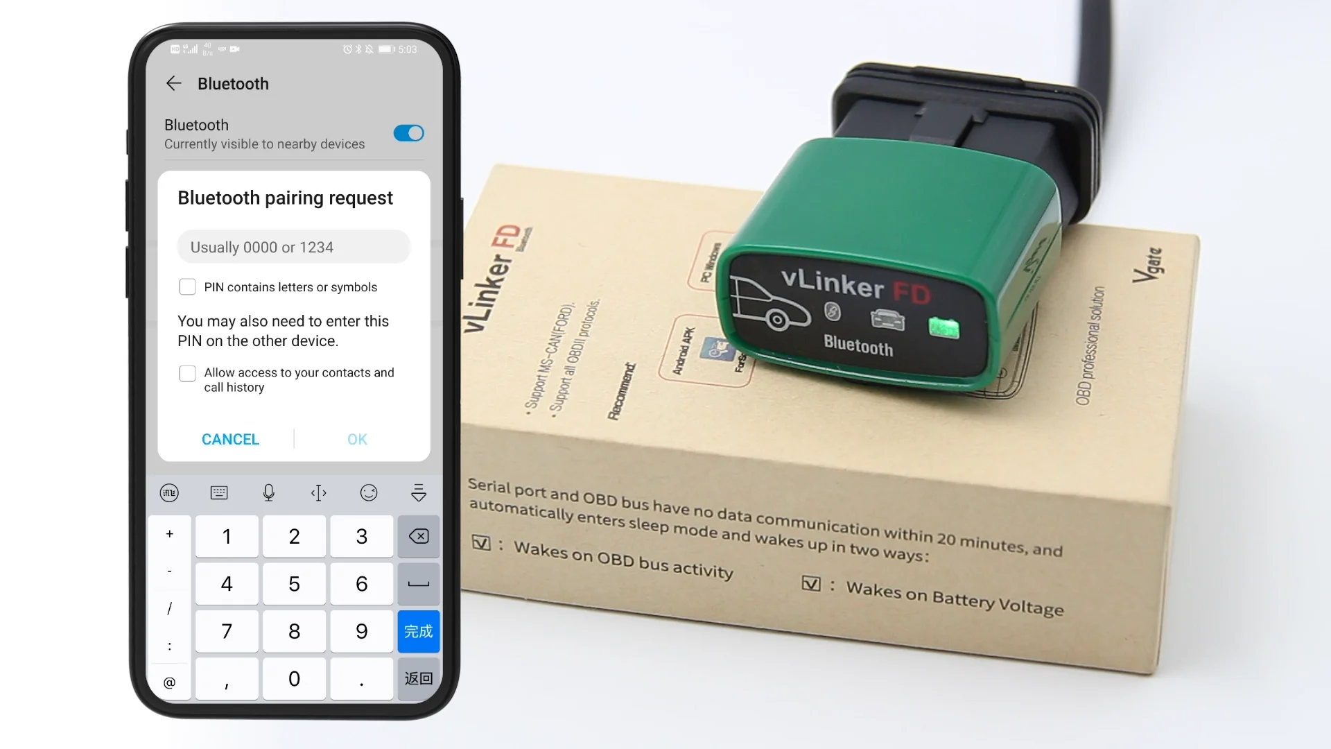 Scanner Automotriz Vgate Vlinker Fd Bt3.0 Obd2 Code Reader Compatible ...