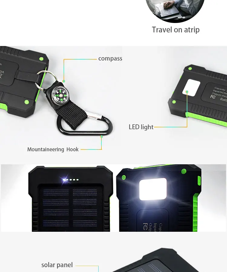 Custom Promotional New 20000mah Solar Charger Solar Power Bank - ANKUX.COM