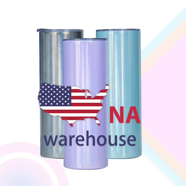 

Usa Warehouse Fast Shipping 20oz Stainless Steel Double Wall Ombre Shimmer Sublimation Tumbler Glitter, Black,blue,purple, pink