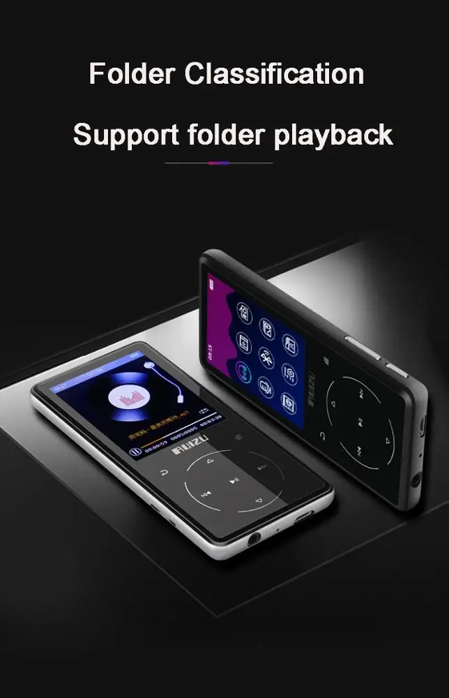 
RUIZU D16 Bluetooth MP4 Player 2.4 inch Screen FM Radio Voice Recorder E-Book Portable Audio Video player Bulit-in Speaker 