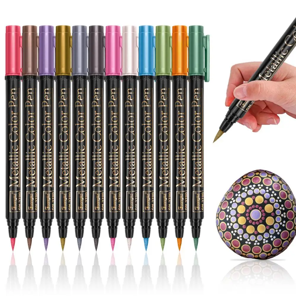 Colorful Fine Metallic Markers Paints Pens Art Permanent Writing