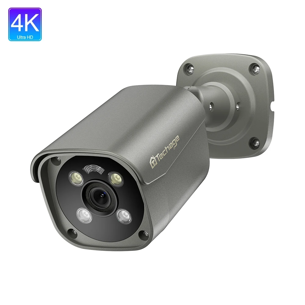 

4K Outdoor CCTV Poe Camera H.265 AI Face Detection IP Bullet Alarm Surveillance Cameras