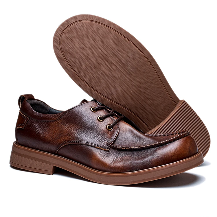 

Specializing in manufacturing customized leather + rubber fashion trend men's leather boots in China, Brown