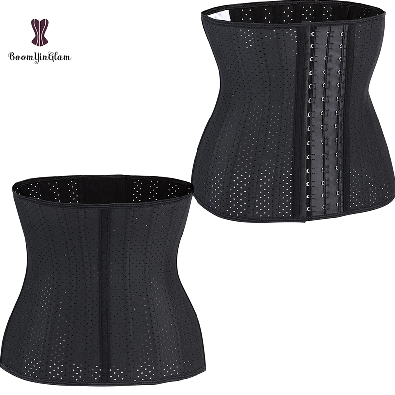 

25 Steel Bones 3 Hooks Women's Underbust Latex Sport Girdle Waist Trainer Wholesale Fajas, Black,nude