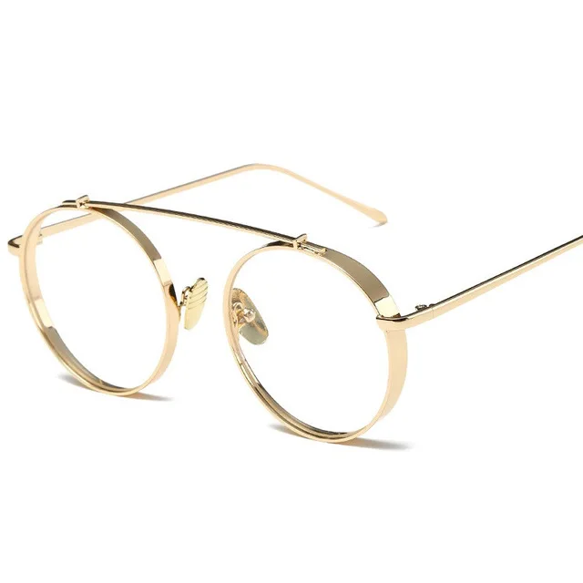 

Round Glasses Men Women Thick Eyeglasses Frame Man Gold Silver Eyeglass for Optical Transparent Lenses Nerd Spectacles, Colors