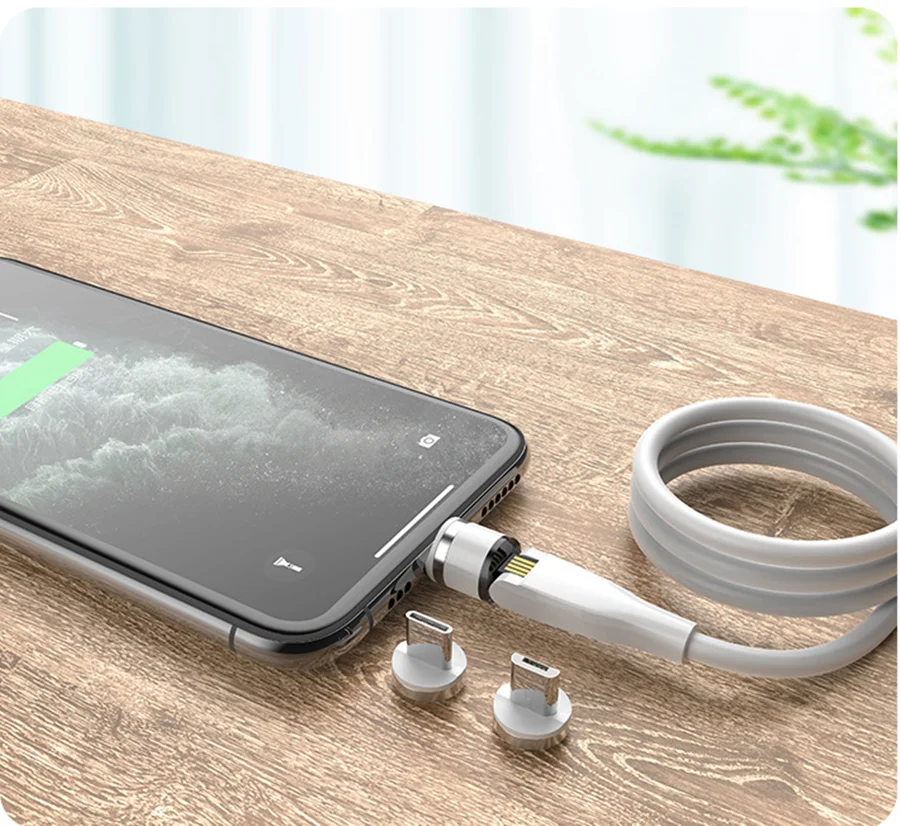 540 Degree Rotating Quick Charging Nylon Braided Rotation Data Cable 3A Fast Charger Type C Micro Rotate Magnetic USB Cable - ANKUX.COM