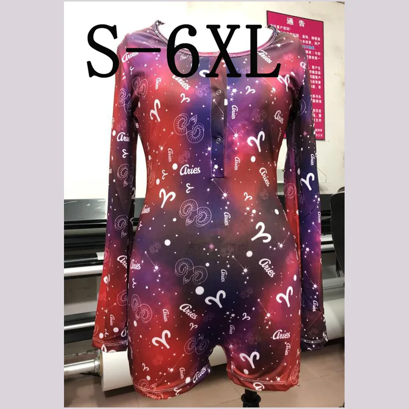 

Customize S-6XL Adult Onesie Pajamas Long Sleeve Plus Size Constellations Zodiac Sign Onesie, As shown,accept to custom