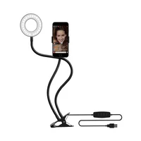 

Flexible LED Selfie Ring Light with Cell Phone Holder Stand for Live Stream/Makeup