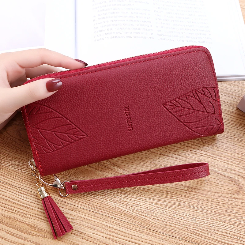 

PU Zipper Large-capacity Purses For Girls 2020fashion designer ladies Long wallets coin purses handbags women