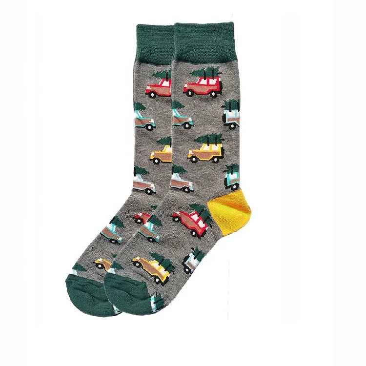 

Wholesale Custom High Quality Cotton Happy Breathable Crew Men Socks, Custom color