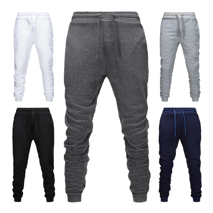 

EU size Wholesale High Quality 6 Color 100% cotton Men Running Gym Sport long Pants, 6 colors