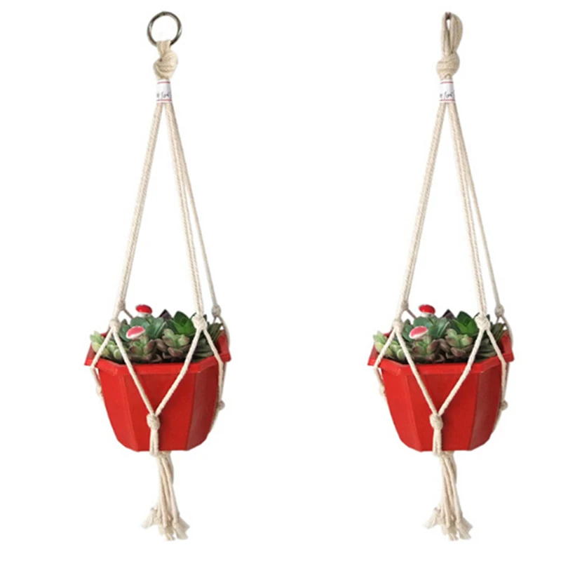 

Artilady Macrame Plants Hanger Hook Flower Pot Holder Legs String Hanging Rope Wall Art Home Garden Balcony Decoration, Customized color