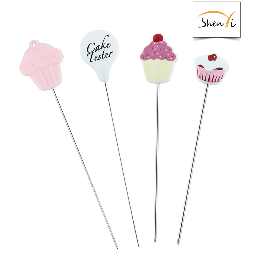 

Stainless Steel Cake Tester Reusable Testing Needle for Home Bakery Muffin Bread Cake Tester Probe, As shown