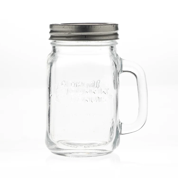 

Supplier Square Shaped 420ml 15oz Engraving Empty Glass Mason jar With Handle And Straw, Transparent / coloured