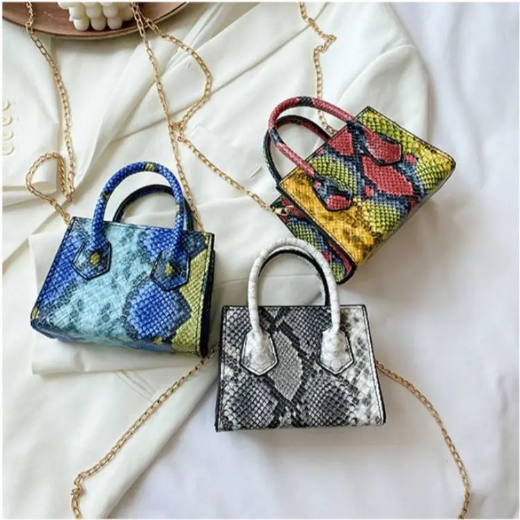 

Female Snake Print Luxury Mini Hand Brand Purses Handbags 2021 Women Designer Small Chunky Shoulder Crossbody Bags