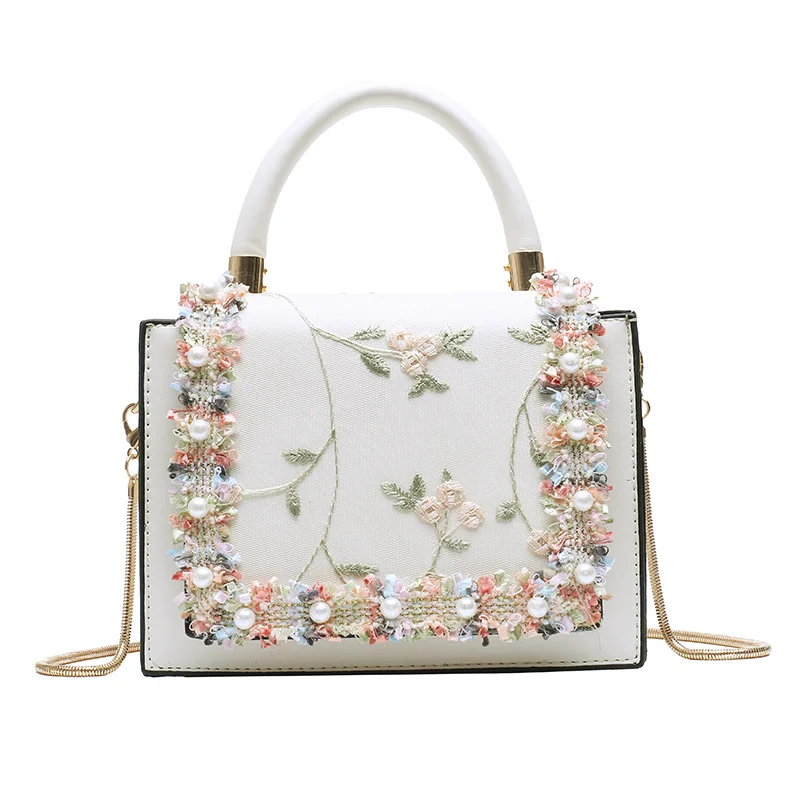 

Fashion ladies Luxury flower vase Messenger Bags Bolsas Mujer Small Flowers Handbag Shoulder Crossbody Bags For Women handbag