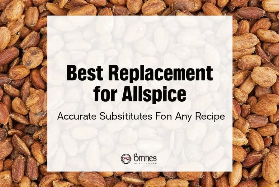 Glass spice jars containing homemade allspice substitute blend stored in wooden spice rack