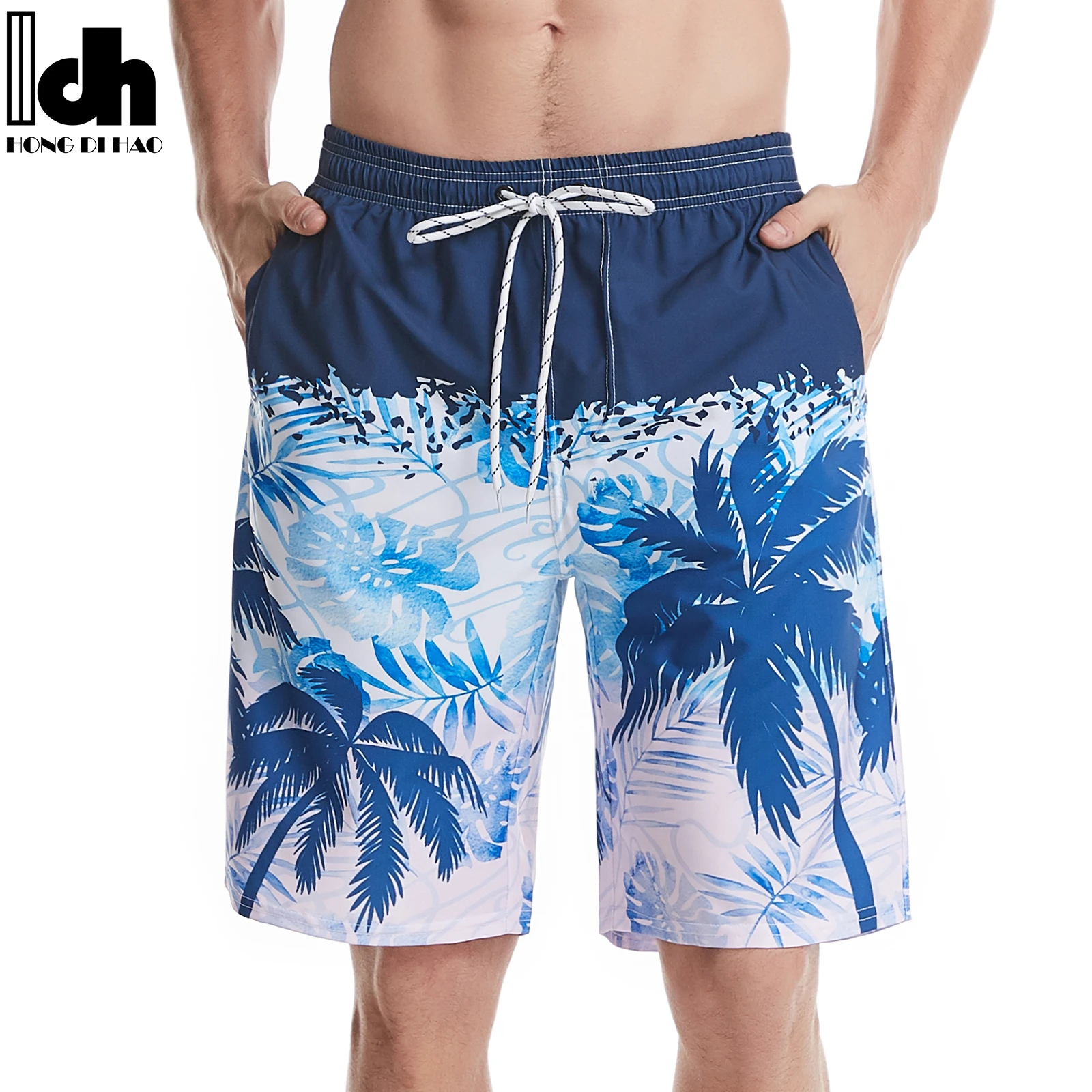 

2022 Casual Swimwear Printed White Short Trunks Swim Pants Surf Board mens board swim summer shorts, Printed brilliantly