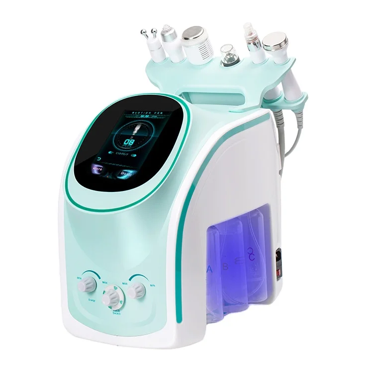 

6 function handles Small bubble skin Detection Device Microdermabrasion Machine