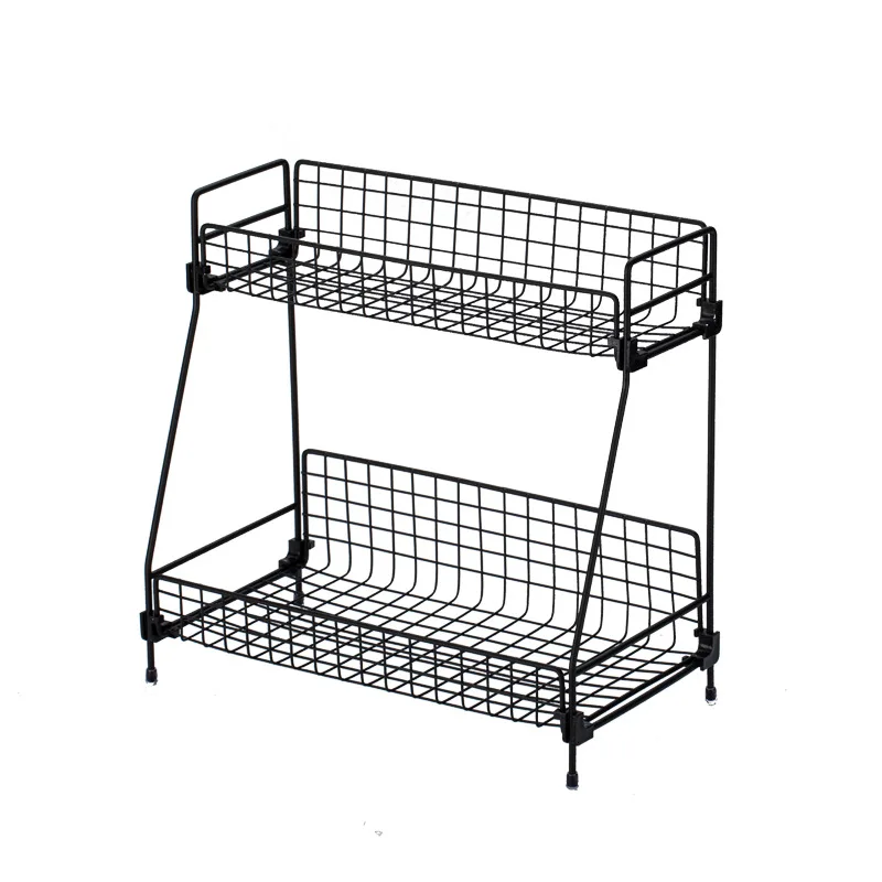 

2-Tier Metal Storage Bathroom Countertop Organizer home wire shelf for bathroom storage